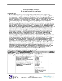 Therapeutic Class Overview Erythropoiesis-Stimulating Agents