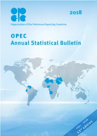 2018 OPEC Annual Statistical Bulletin
