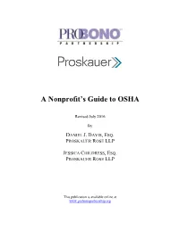 A Nonprofit's Guide to OSHA