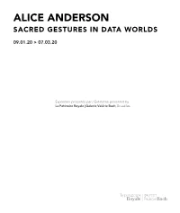 Alice Anderson Sacred Gestures in Data Worlds