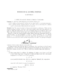 On Abelian Categories Lemma 1.1. Let C Be a Full Subcategory of an Abelian Category, A