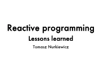 Reactive Programming