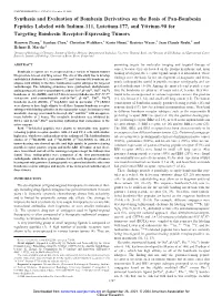 Synthesis and Evaluation of Bombesin Derivatives on the Basis of Pan