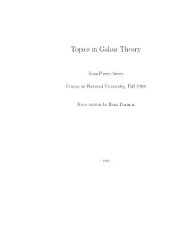 Topics in Galois Theory