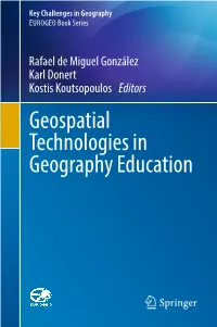 Geospatial Technologies in Geography Education Key Challenges in Geography