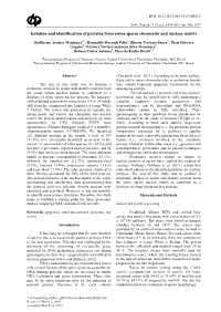 Isolation and Identification of Proteins from Swine Sperm Chromatin and Nuclear Matrix