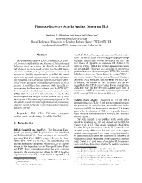 Plaintext-Recovery Attacks Against Datagram TLS