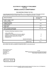 (Scunthorpe and Brigg & Goole) Results