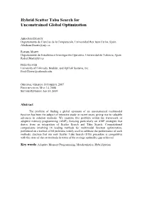 Adaptive Memory Programming for Global Optimization