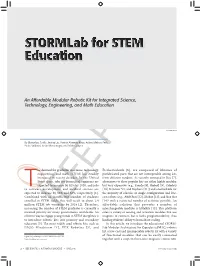 An Affordable Modular Robotic Kit for Integrated Science, Technology, Engineering, and Math Education