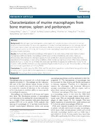 Characterization of Murine Macrophages from Bone Marrow