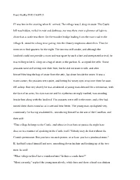 Franz Kafka the CASTLE IT Was Late in the Evening When K. Arrived, The