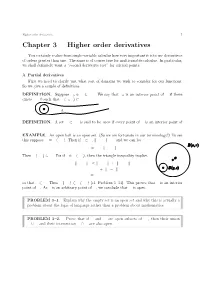 Higher Order Derivatives 1 Chapter 3 Higher Order Derivatives