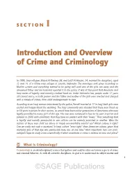 Introduction and Overview of Crime and Criminology 3