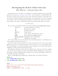 Investigating the Beehive Cluster with Gaia Blaise Whitesell — Astronomy Capstone 2019