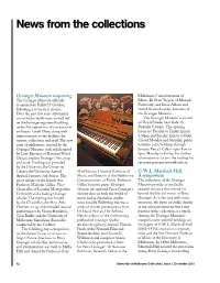 News from the Collections