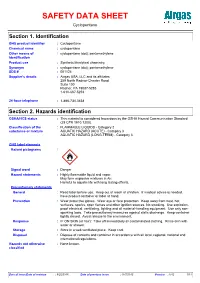 SAFETY DATA SHEET Cyclopentane