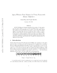 Space-Efficient Knot Mosaics for Prime Knots with Mosaic Number 6
