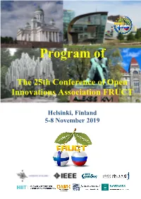 The 25Th Conference of Open Innovations Association FRUCT
