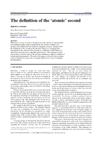 The Definition of the 'Atomic' Second
