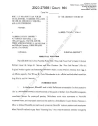 2020-27056 / Court: 164 By: Lisa Thomas Filed: 413012020 1 0:55 PM