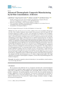 Advanced Thermoplastic Composite Manufacturing by In-Situ Consolidation: a Review