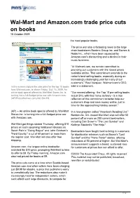 Wal-Mart and Amazon.Com Trade Price Cuts on Books 16 October 2009