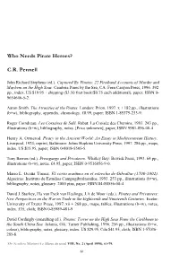 Who Needs Pirate Heroes? C.R. Pennell