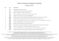 2020/21 Brockenhurst College Bus Timetables