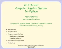 An Efficient Computer Algebra System for Python