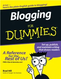 Blogging for Dummies.Pdf
