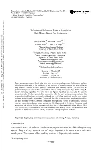 Reduction of Redundant Rules in Association Rule Mining-Based Bug Assignment 1. Introduction an Essential Aspect of Software