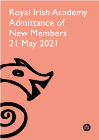 RIA Admittance of New Members 2021