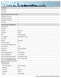Statement of District Needs and Priorities