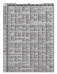 Sunday Morning Grid 11/20/11 Latimes.Com/Tv Times