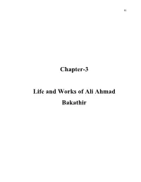 Chapter-3 Life and Works of Ali Ahmad Bakathir