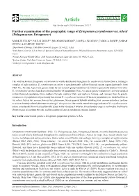 Further Examination of the Geographic Range of Eriogonum Corymbosum Var
