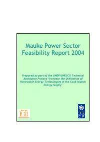 Mauke Power Sector Feasibility Report 2004