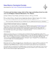 Uranium and Strontium Isotope Study of Late-Stage Speleothems from Lava