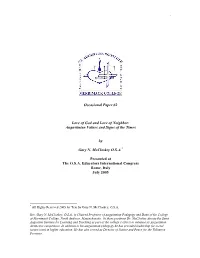 Augustinian Values and Signs of the Times by Gary N. Mccloskey