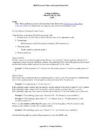 Coding Guidelines PROSTATE GLAND C619 Grade Note