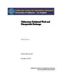 Obfuscatory Relational Work and Disreputable Exchange*
