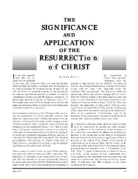 The Significance and Application of the Resurrection of Christ
