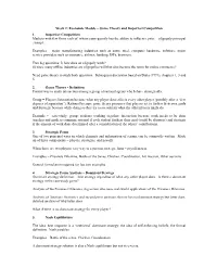 Week 2: Economic Models – Game Theory and Imperfect Competition 1