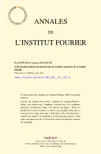 A Residue Formula Tome 52, No 1 (2002), P