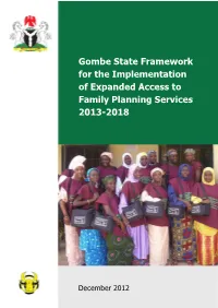 Gombe State Framework for the Implementation of Expanded Access to Family Planning Services 2013‒2018