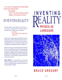 INVENTING REALITY EALITY “This Book Makes for Smooth Riding Over the Rough Terrain of