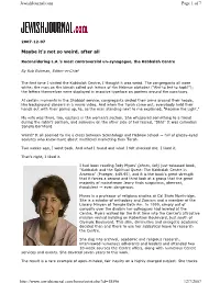 Maybe It's Not So Weird, After All Page 1 of 7 Jewishjournal.Com 12/7