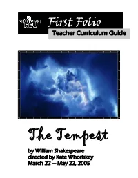 The Tempest Entire First Folio