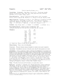 Triphylite Li(Fe , Mn )PO4 C 2001-2005 Mineral Data Publishing, Version 1